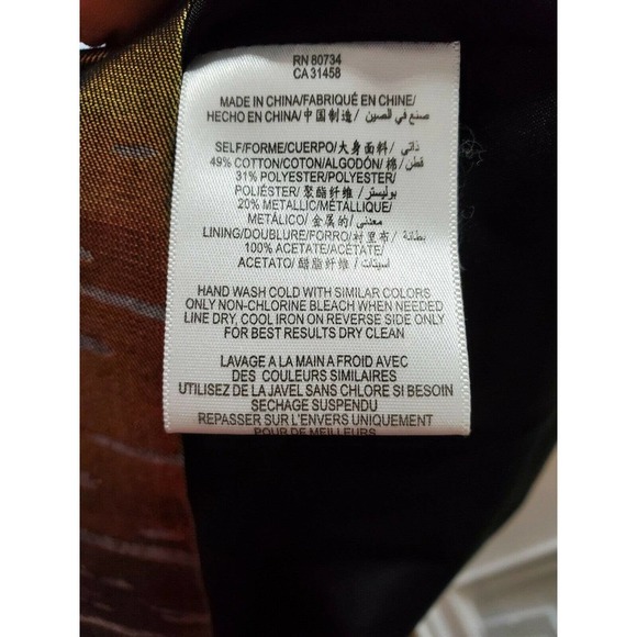 BCBGenerations Women's Golden PolyCotton Sleeveless Short Length Dress Size 10 - Picture 10 of 11